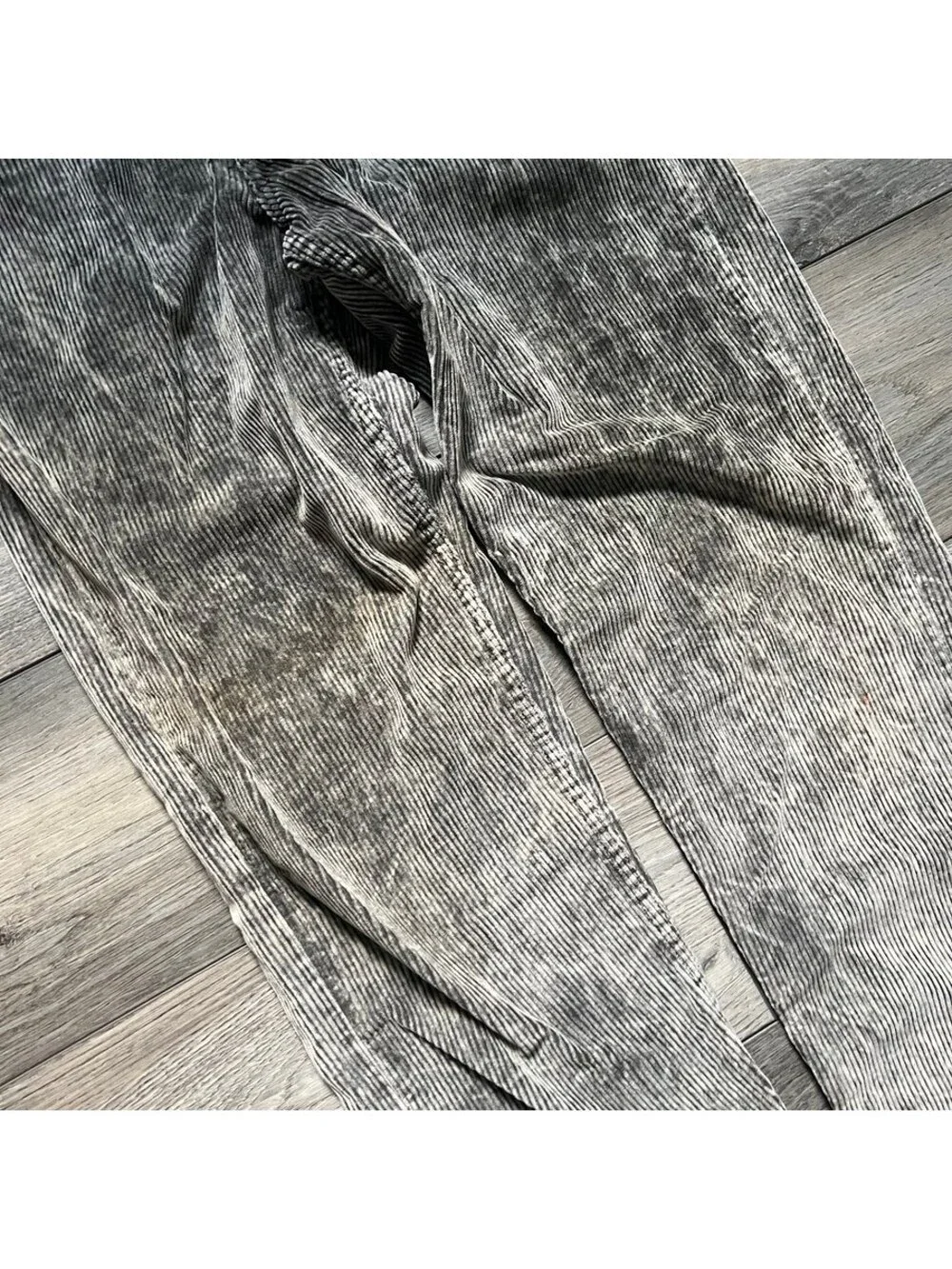 Vintage Levi's Men's 30x32 Acid Wash Corduroy Pants Gray Black Faded Wash USA